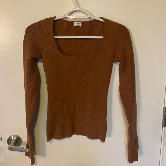 Wilfred Square Neck Sweater, Burnt Orange, XS - Picture 1 of 2